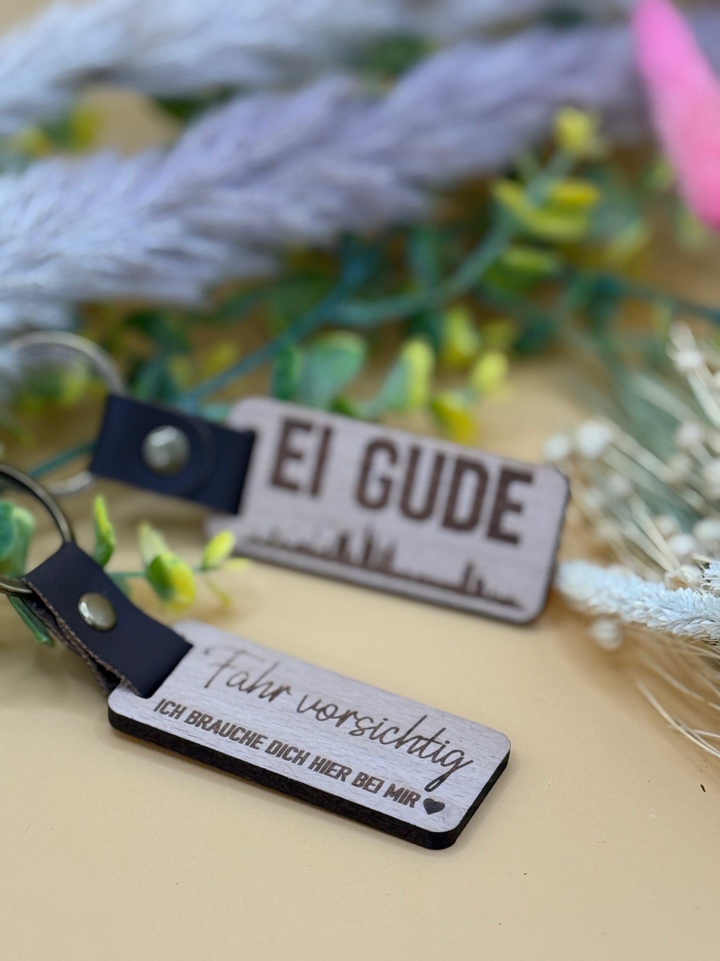 Schlüsselanhänger aus Holz