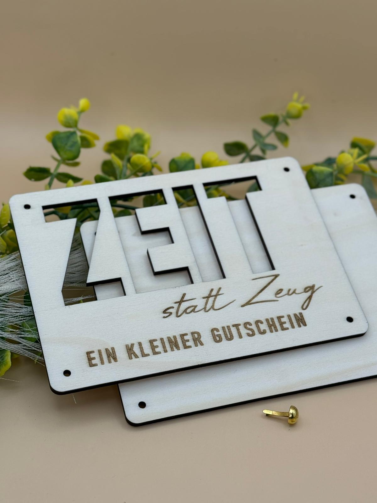 Geschenkkarte aus Holz