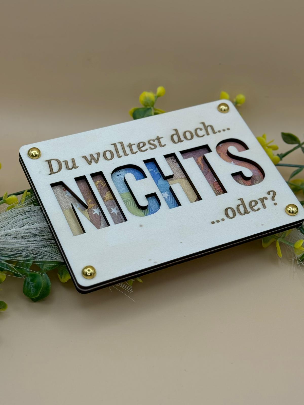 Geschenkkarte aus Holz