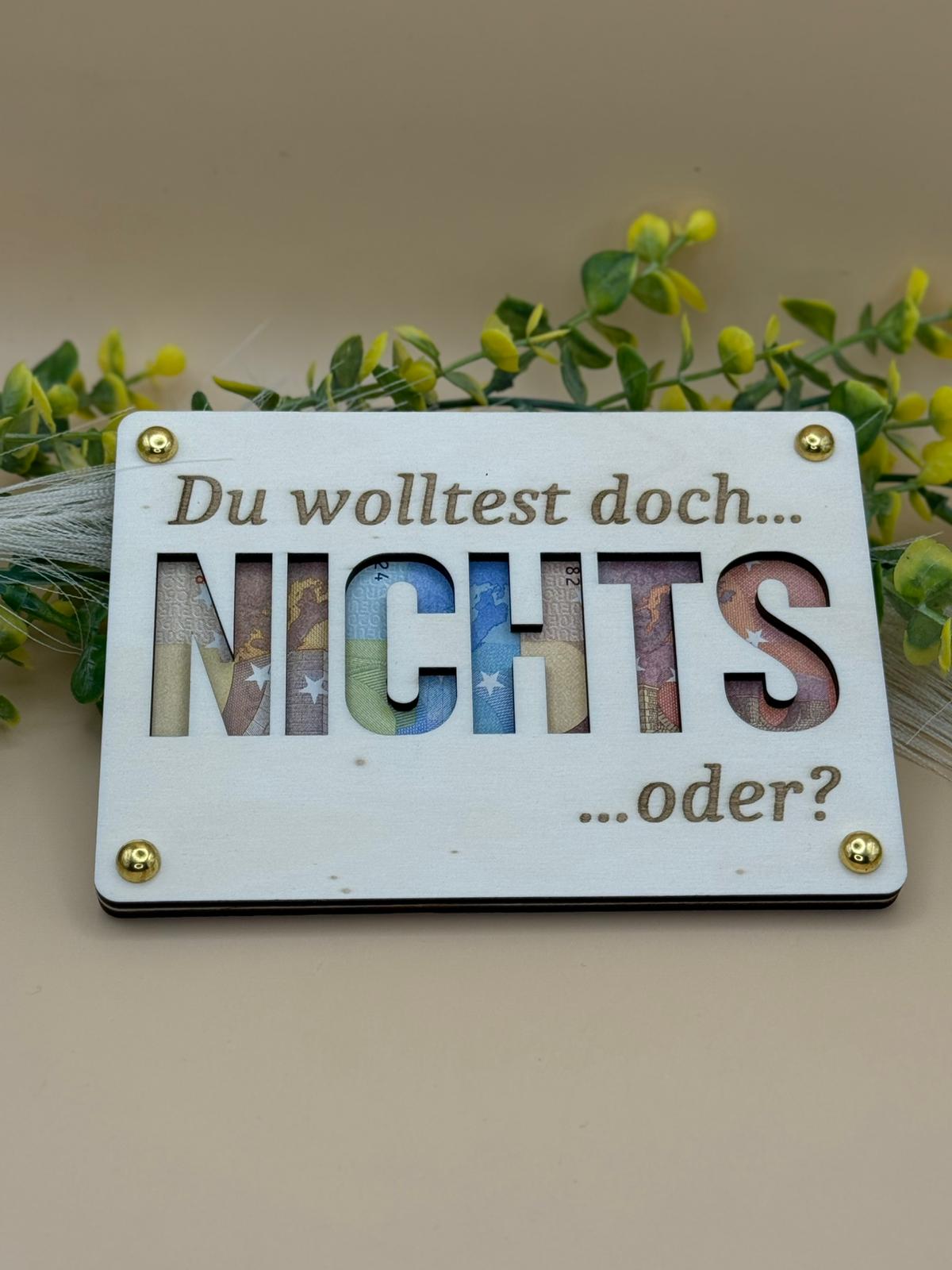 Geschenkkarte aus Holz