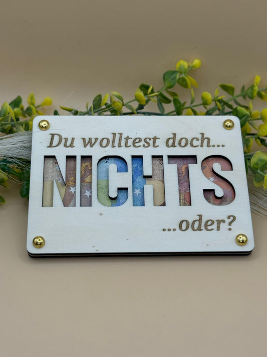 Geschenkkarte aus Holz